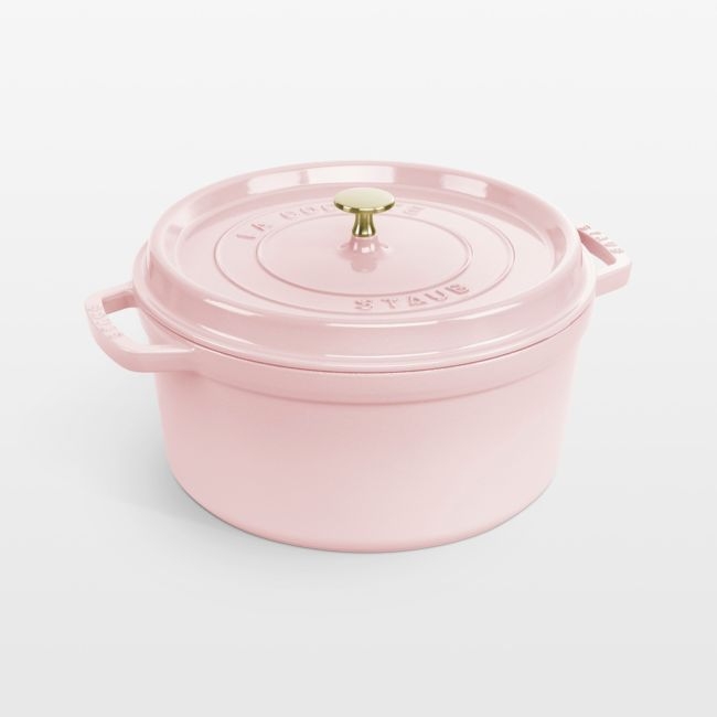 Staub ® Peony Pink Cast Iron 7-Qt. Round Cocotte - Image 0