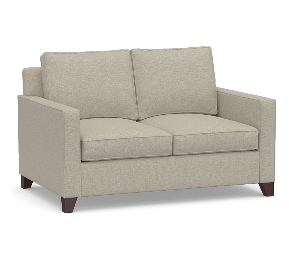 Cameron Square Arm Upholstered Deep Seat Loveseat 2-Seater 60", Polyester Wrapped Cushions, Performance Boucle Fog - Image 0