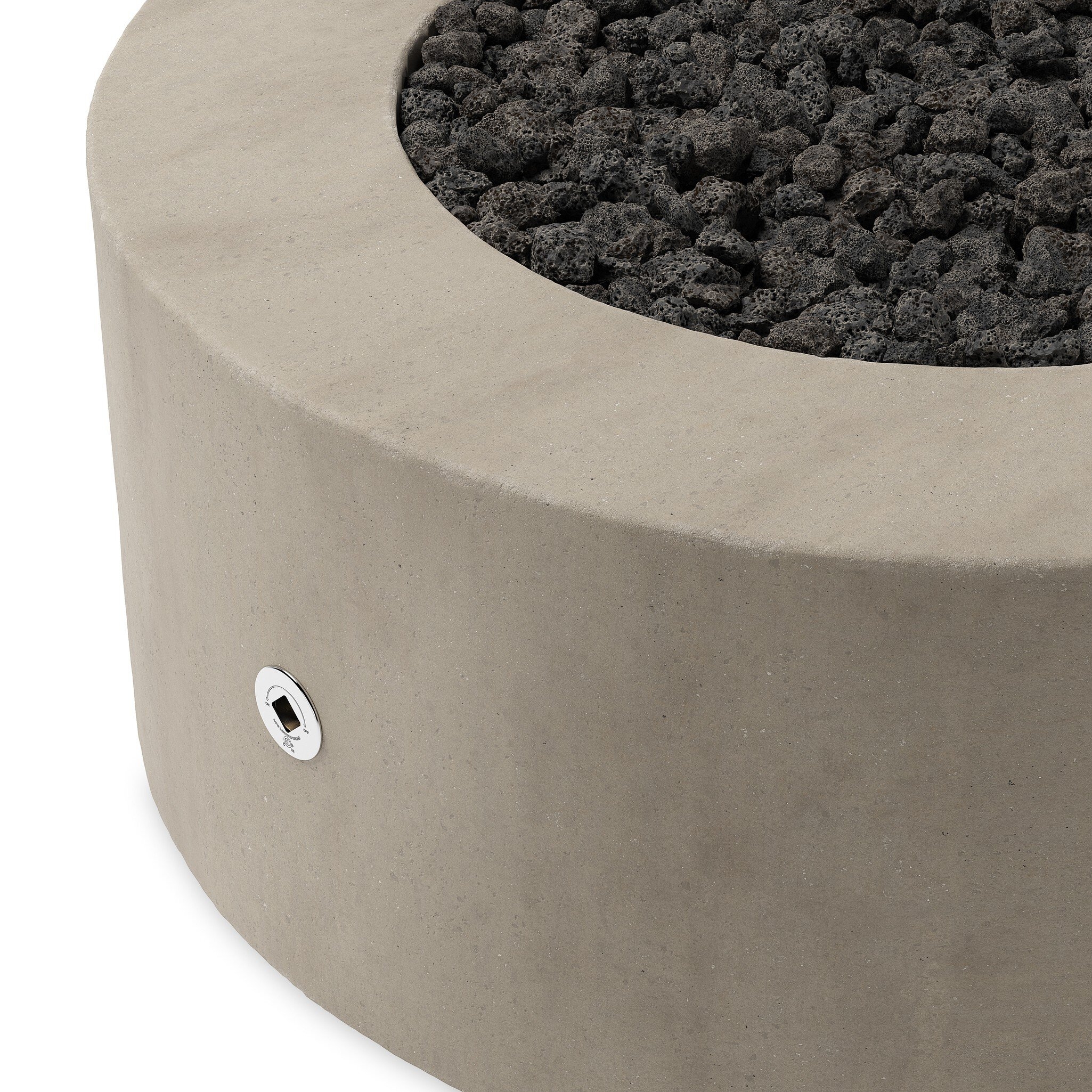 Damian Outdoor Fire Table - Natural Concrete - Image 3