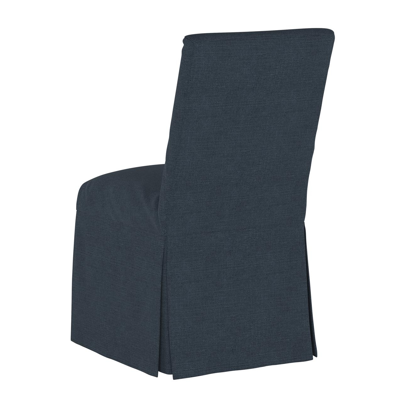 Alice Slipcover Dining Chair in Linen Navy - Image 3
