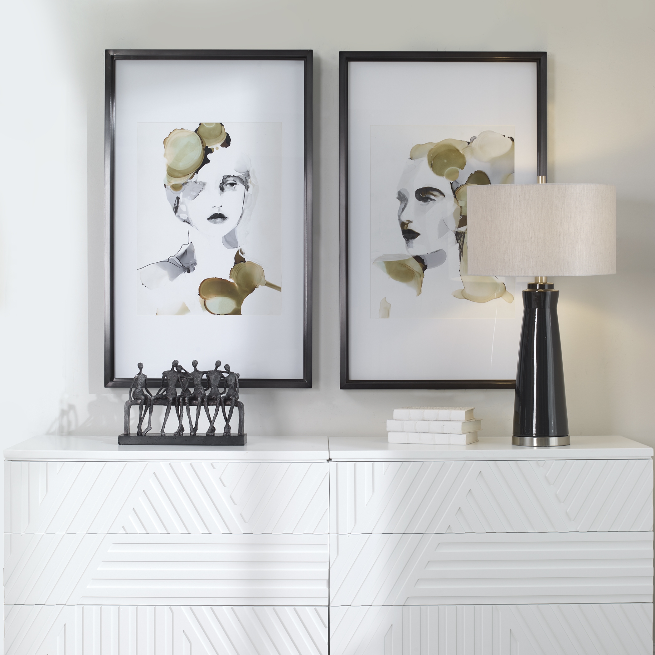 Organic Portrait Framed Prints, S/2 - Image 1