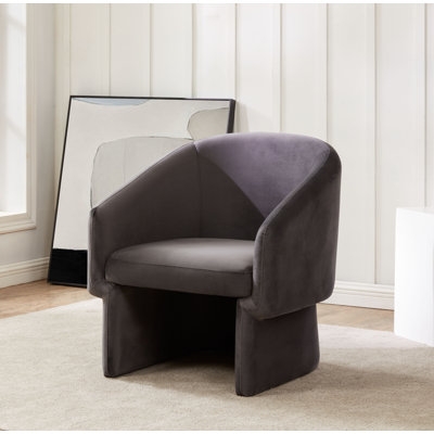 Dilawar 29.5'' Wide Velvet Barrel Chair - Image 0