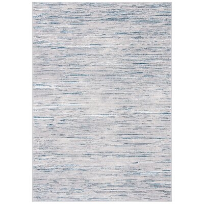 Abstract Grey / Blue Area Rug - Image 0