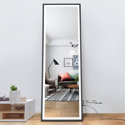 LED Full Length Mirror Wall Mounted Lighted Floor Mirror Dressing Mirror Make Up Mirror Bathroom/Bedroom/Living Room/Dining Room/Entry Dimmer Touch Switch - Image 0