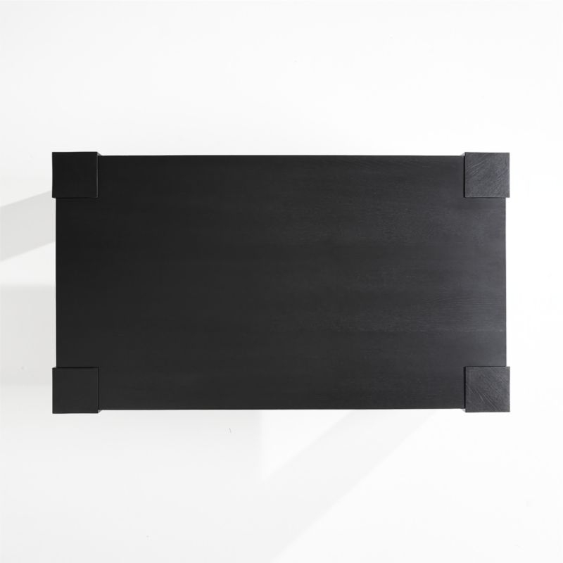 Sobro 86" Black Wood Dining Table - Image 4