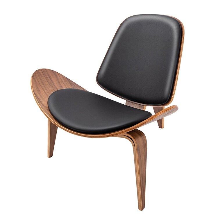 Grind Lounge Chair, Walnut & Black, 36.2" - Image 2