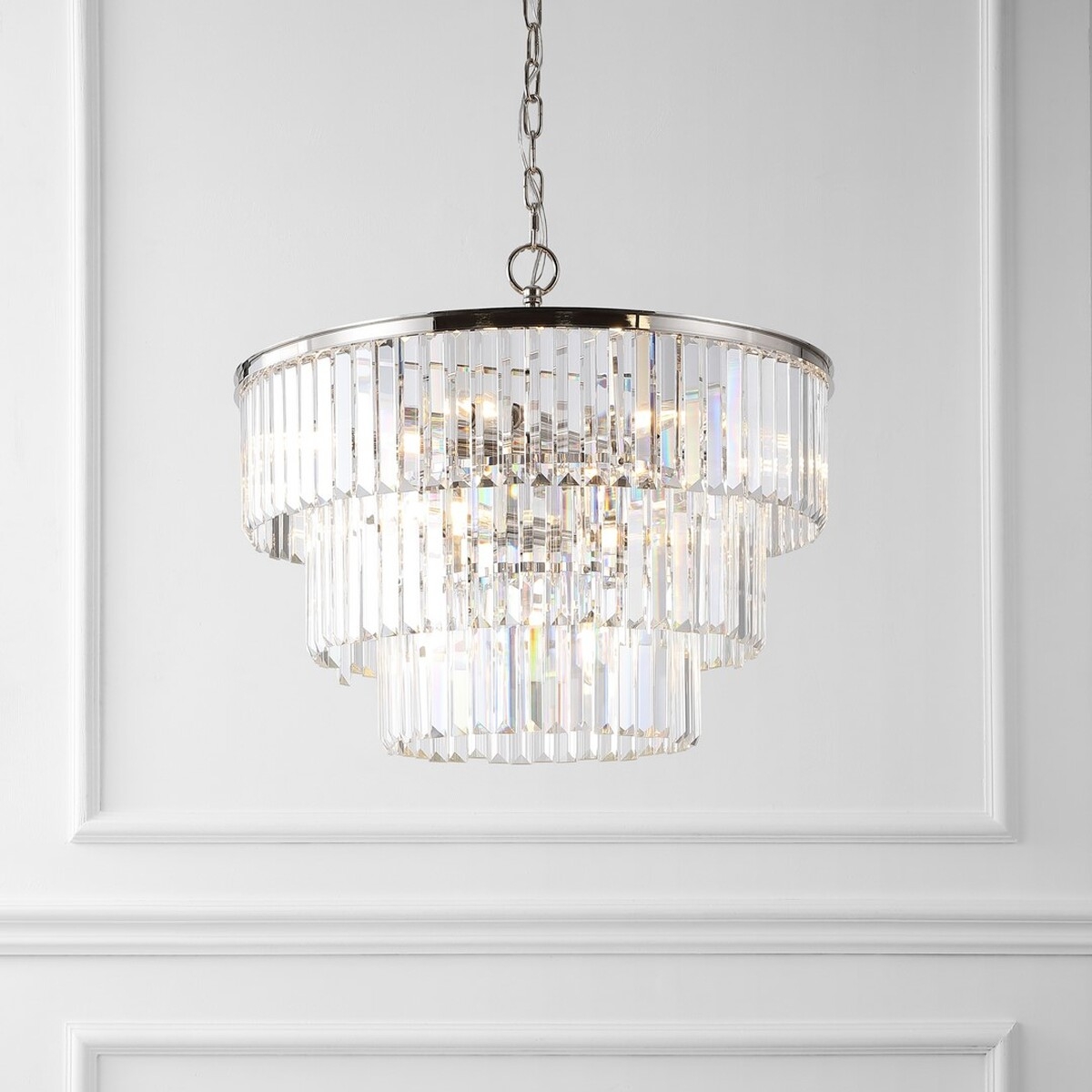 Karissa 3 Tier Chandelier - Nickle - Safavieh - Image 1