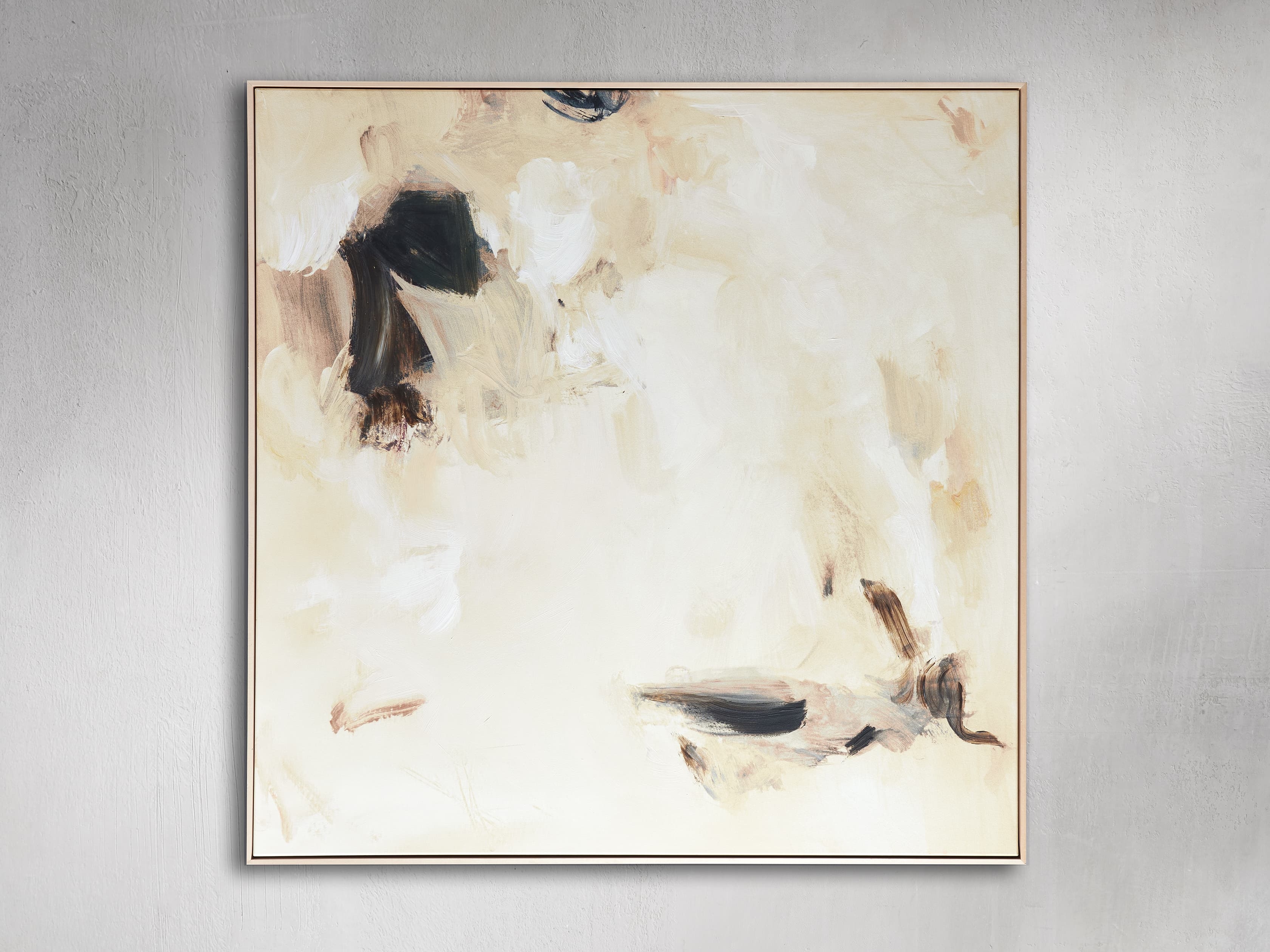 Pearl Framed Print in Wood Yellow - Image 0