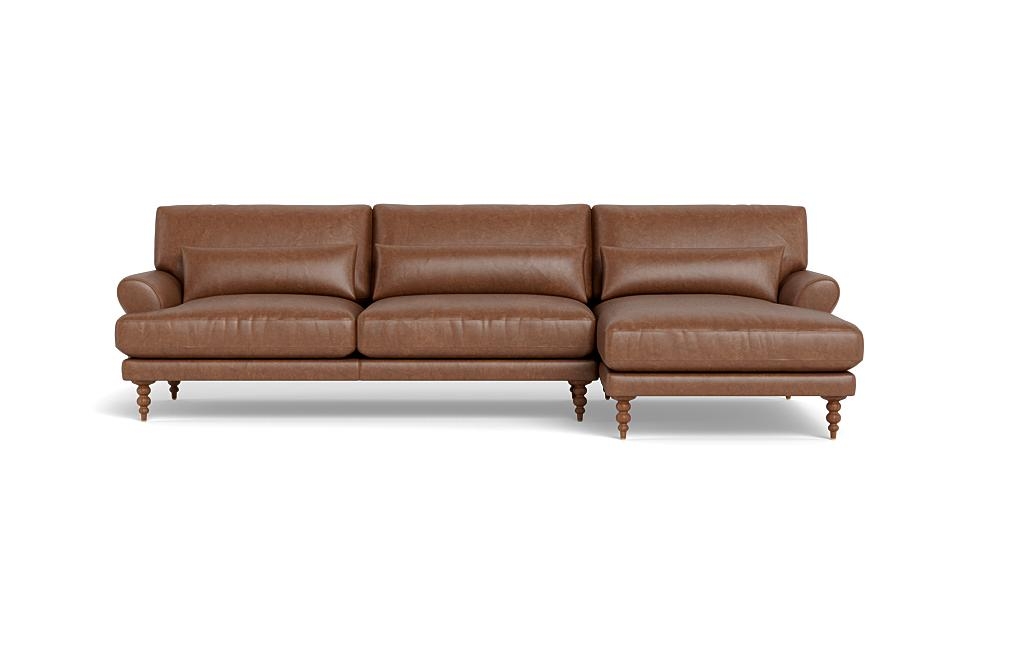 Maxwell Leather Sectional Sofa with Right Chaise by Apartment Therapy - Image 0