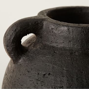 Deco Terracotta Vase, Black, Small - Image 2