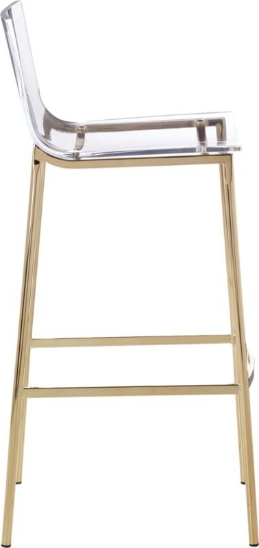 Chiaro Clear Counter Stool Gold - Image 9