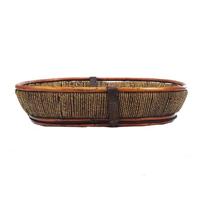 Honey Willow/Wood Oval Basket - Image 0
