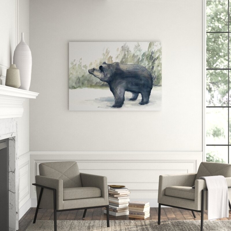 Chelsea Art Studio Black Bear Forest II by D'Alessandro Léon - Wrapped Canvas Painting - Image 0