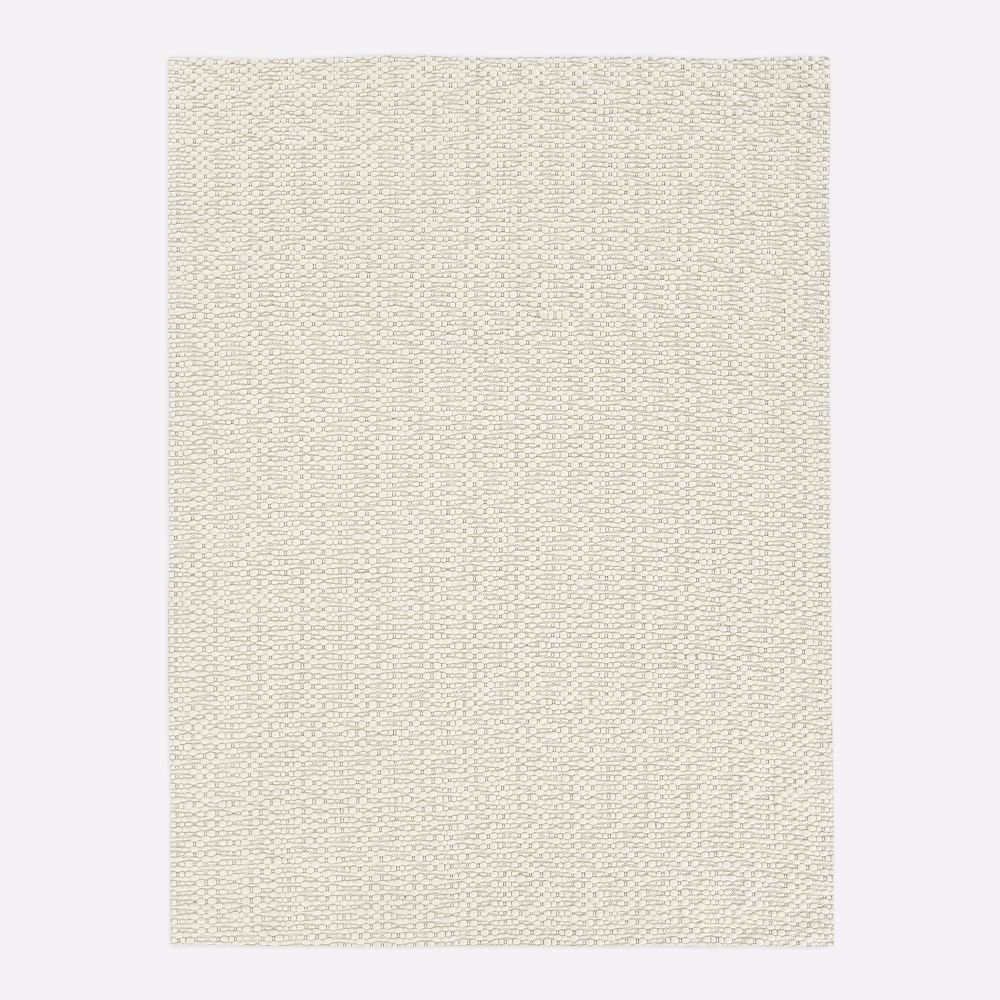 Slub Stripe Sweater Rug, 5x8, White - Image 0