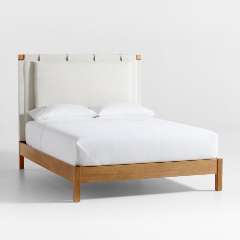 Shinola Hotel King Bed with Headboard Cushion - Image 1