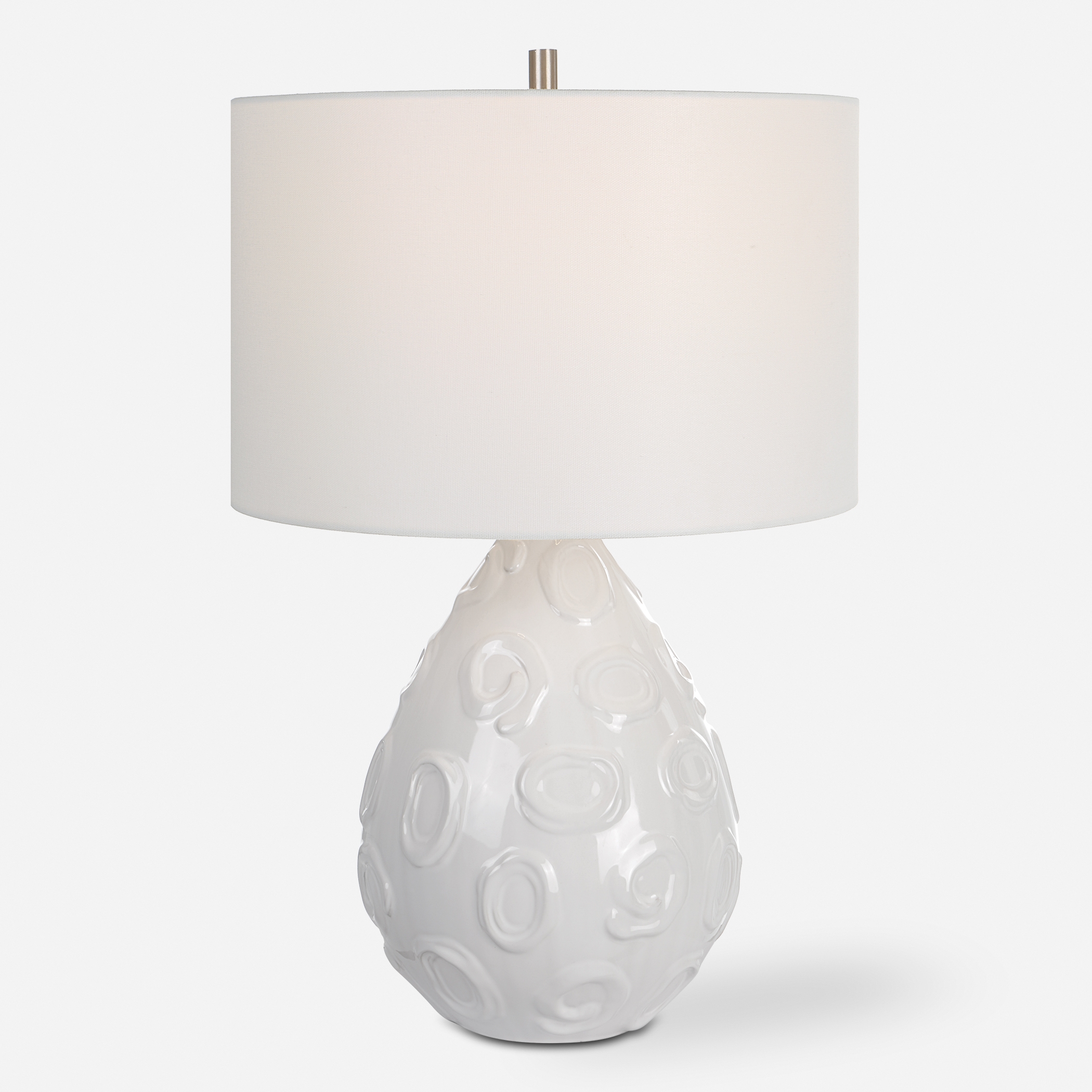 Loop White Glaze Table Lamp - Image 0