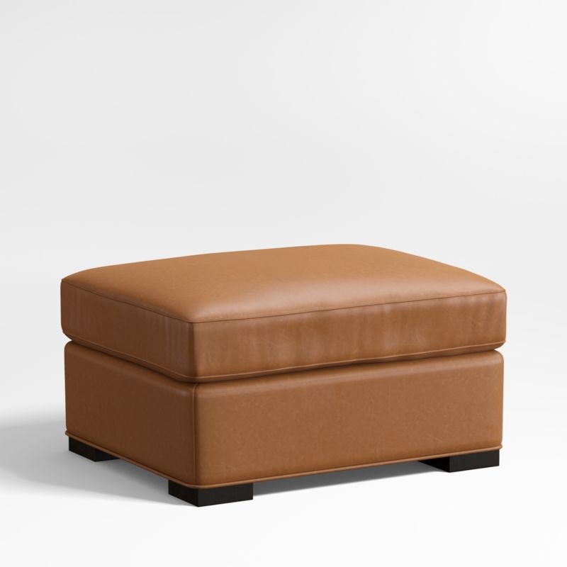 Axis Classic Leather Ottoman - Image 2
