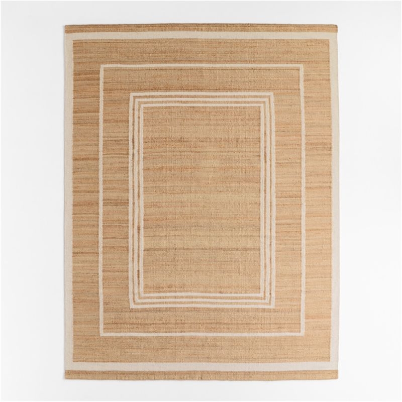 Lagos Jute and Wool Blend Ivory Handwoven Area Rug 12'x15' - Image 1