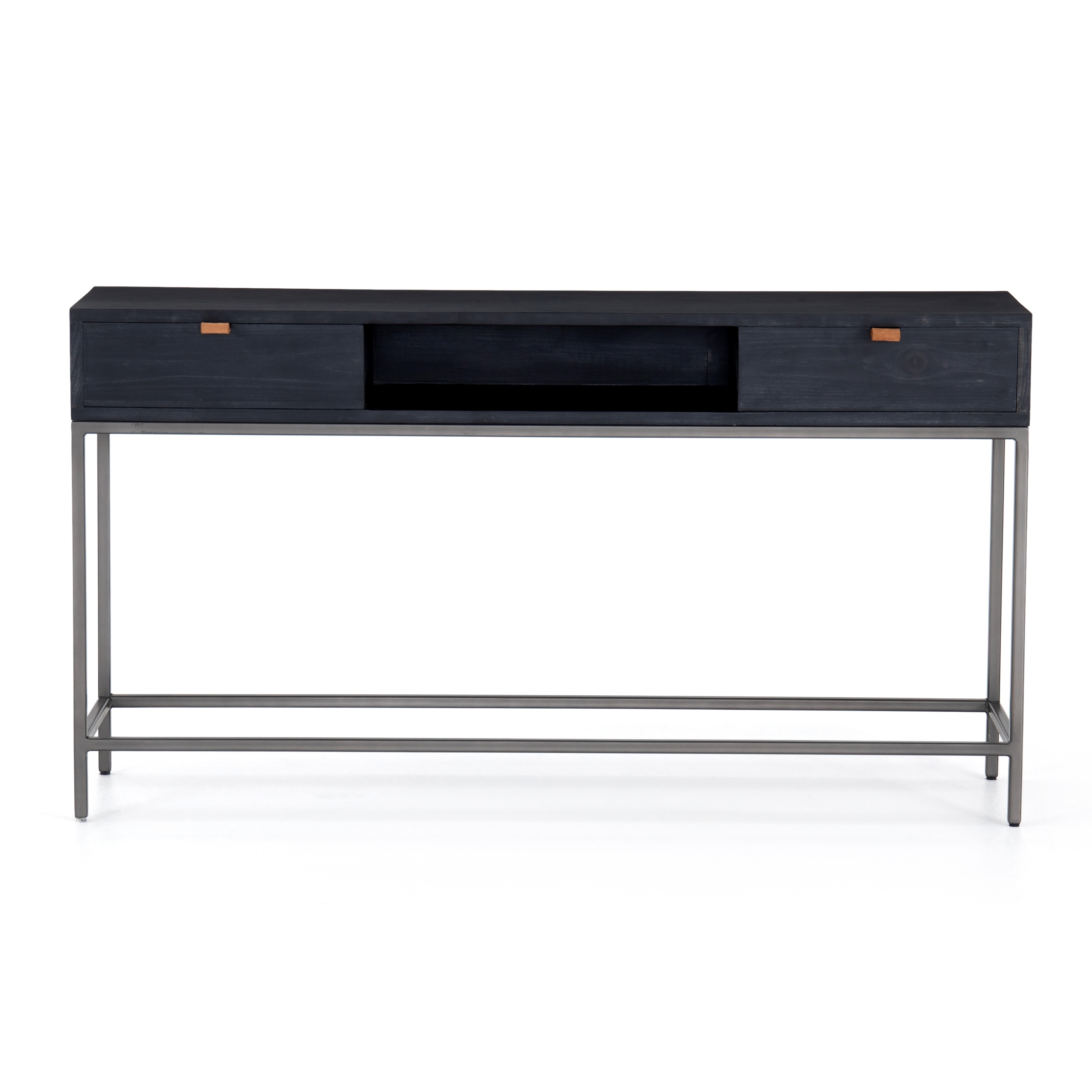 Trey Console Table-Black Wash Poplar - Image 2