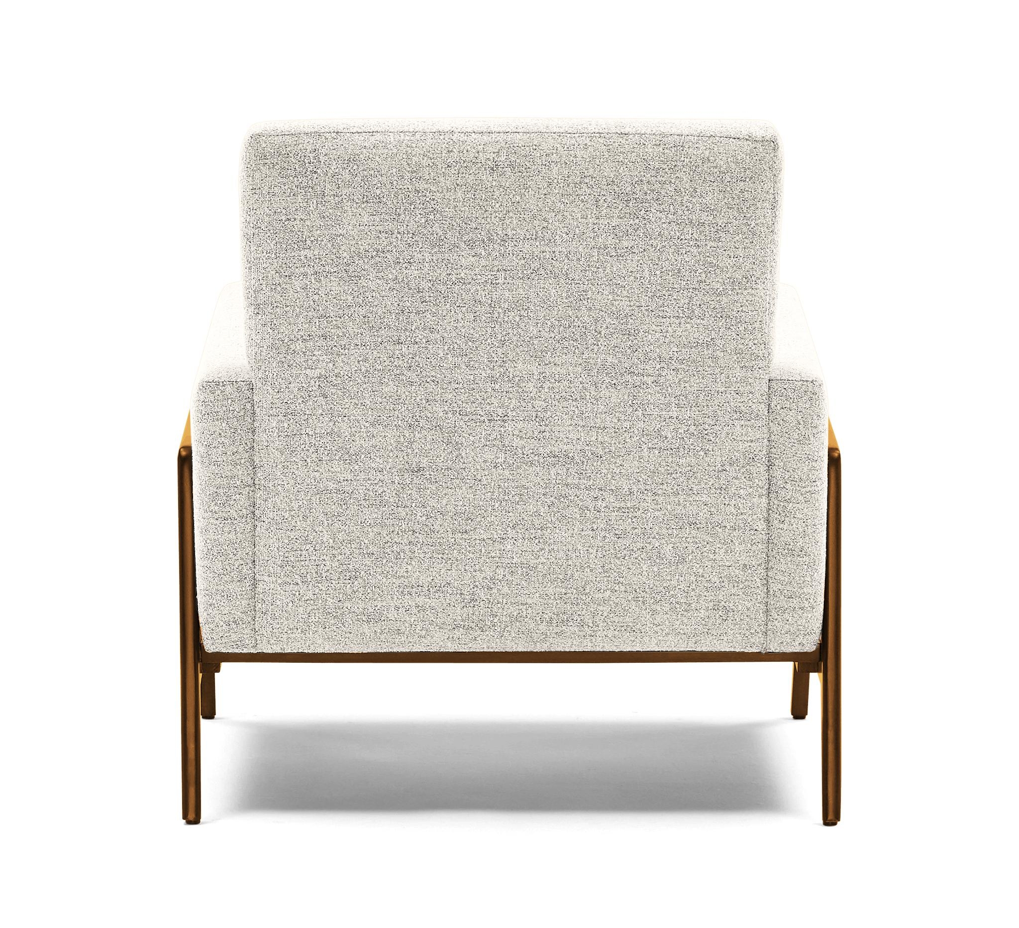 White Clyde Mid Century Modern Chair - Tussah Snow - Mocha - Image 4