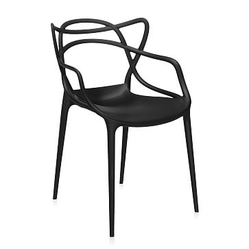 Kartell Masters Dining Chair, Polycarbonate, Black, Set of 2 - Image 0