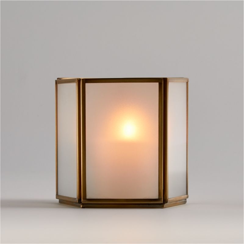 Andelyn Small Frosted Glass Hurricane - Image 4