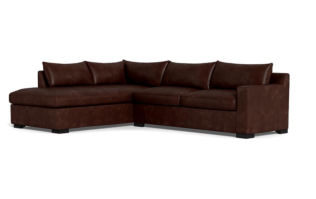 Sloan Leather Left Bumper Sleeper Sectional - Image 2