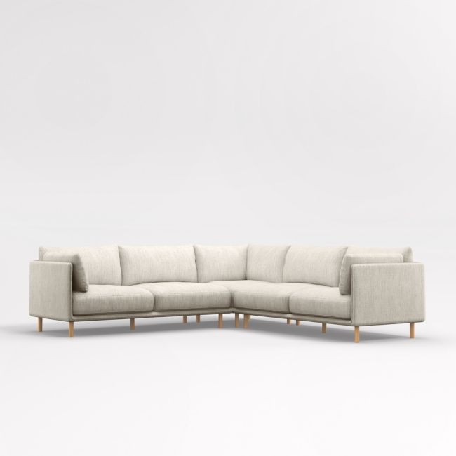 Wells 3-Piece L-Shaped Sectional Sofa with Natural Leg Finish - Image 0
