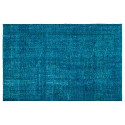 One-of-a-Kind Hand-Knotted 1960s Turkish Turquoise 5'9" x 8'8" Area Rug - Image 0