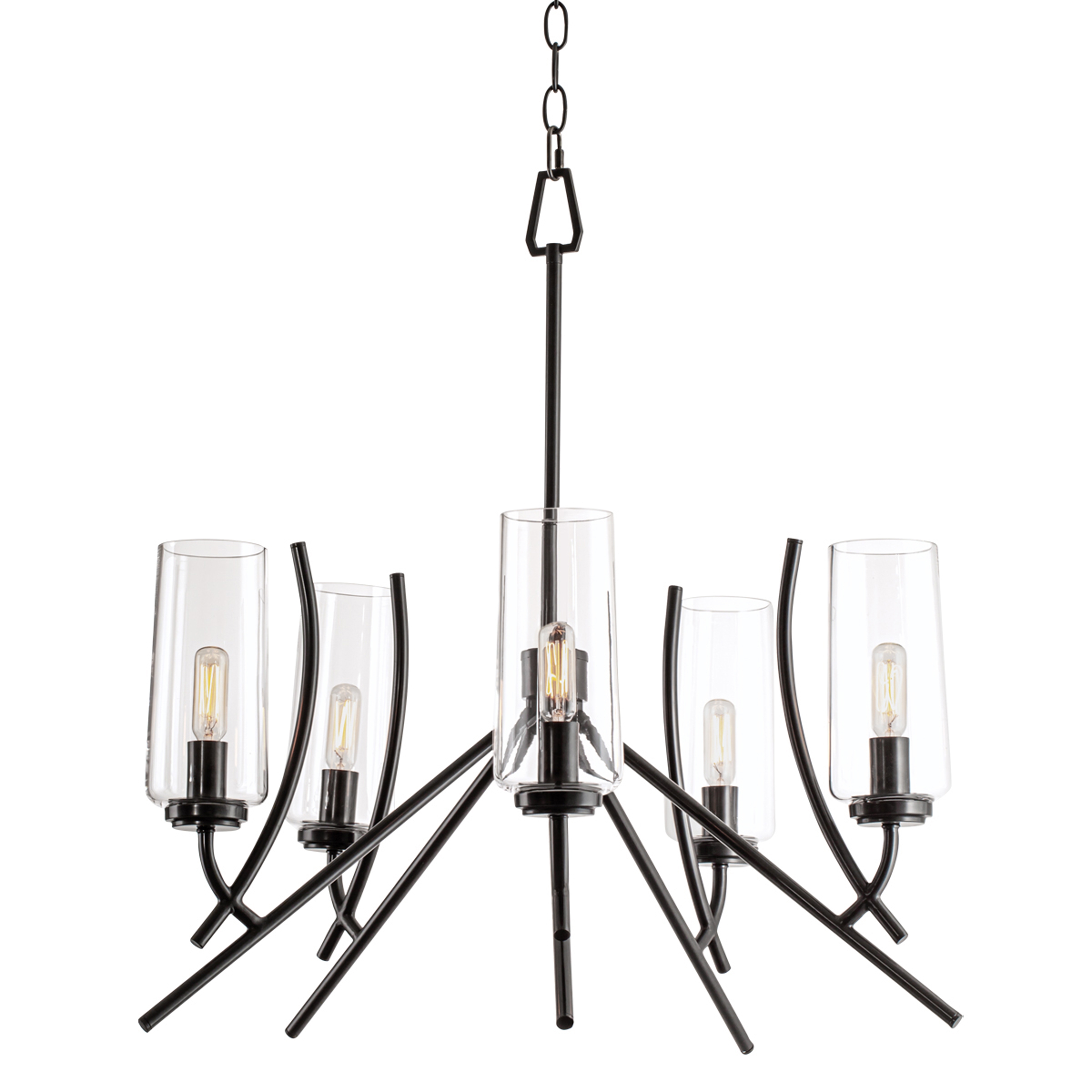 Tulip Chandelier - Acid Dipped Black - Image 0