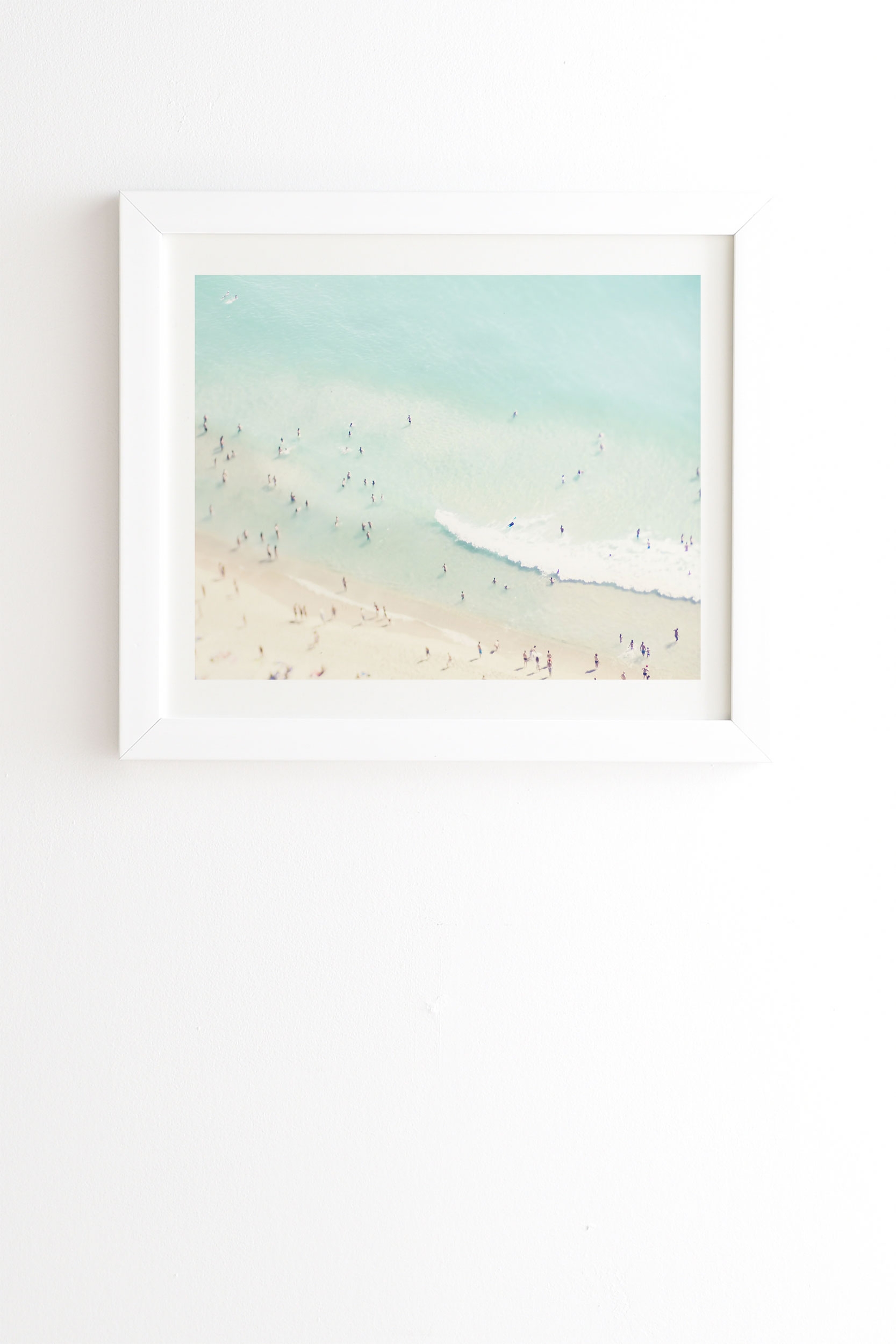 Beach Summer Love Ll by Ingrid Beddoes - Framed Wall Art Basic White 20" x 20" - Image 0