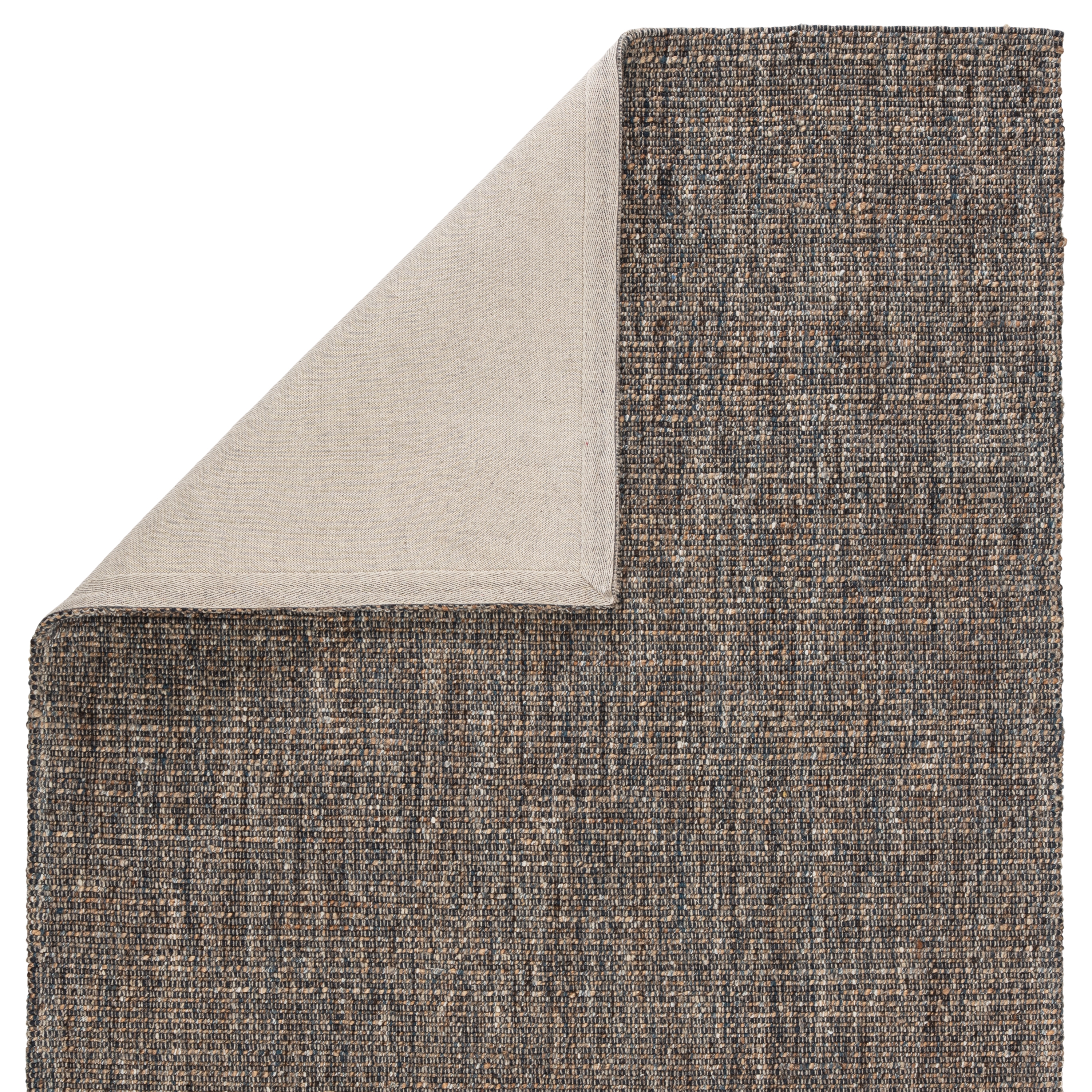Sutton Natural Solid Gray/ Blue Area Rug (2'X3') - Image 2
