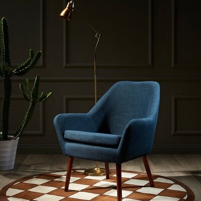 Ringwold 27.5" Wide Polyester Armchair, Teal - Image 2