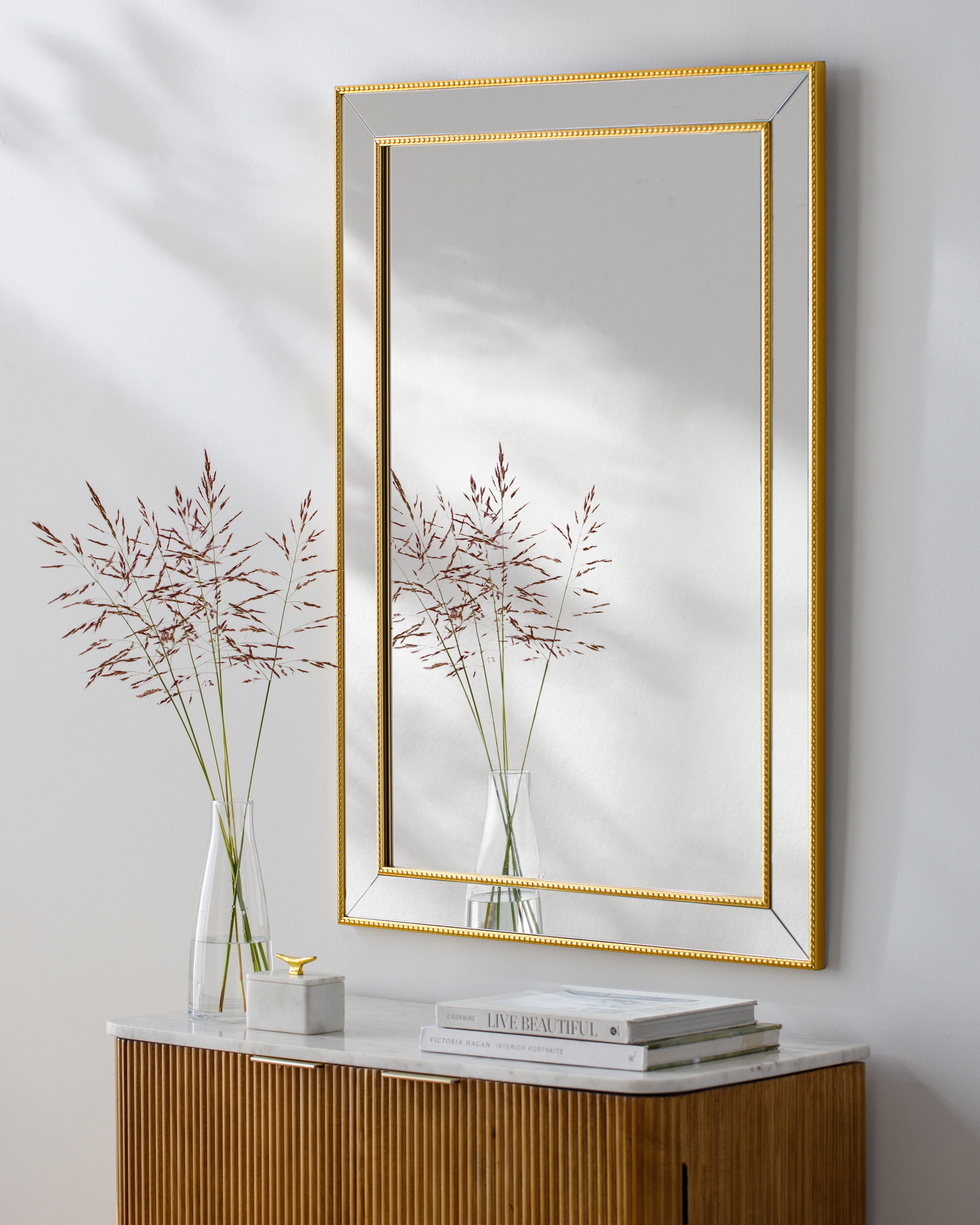 Constantine Gold 43"H x 31"W x 1"D Accent Mirror - Image 1