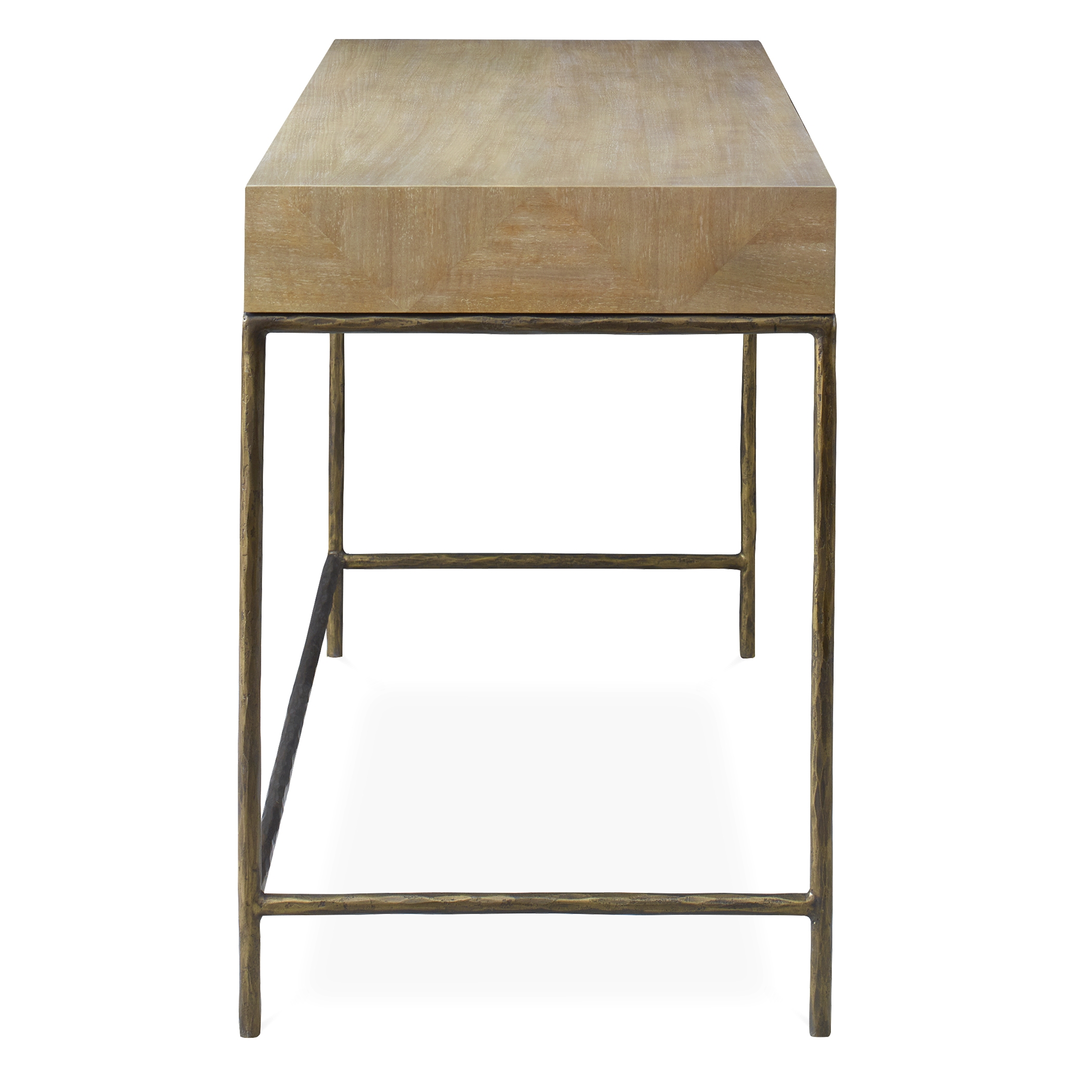 Aristotle Natuiral Wood Modern Desk - Image 5