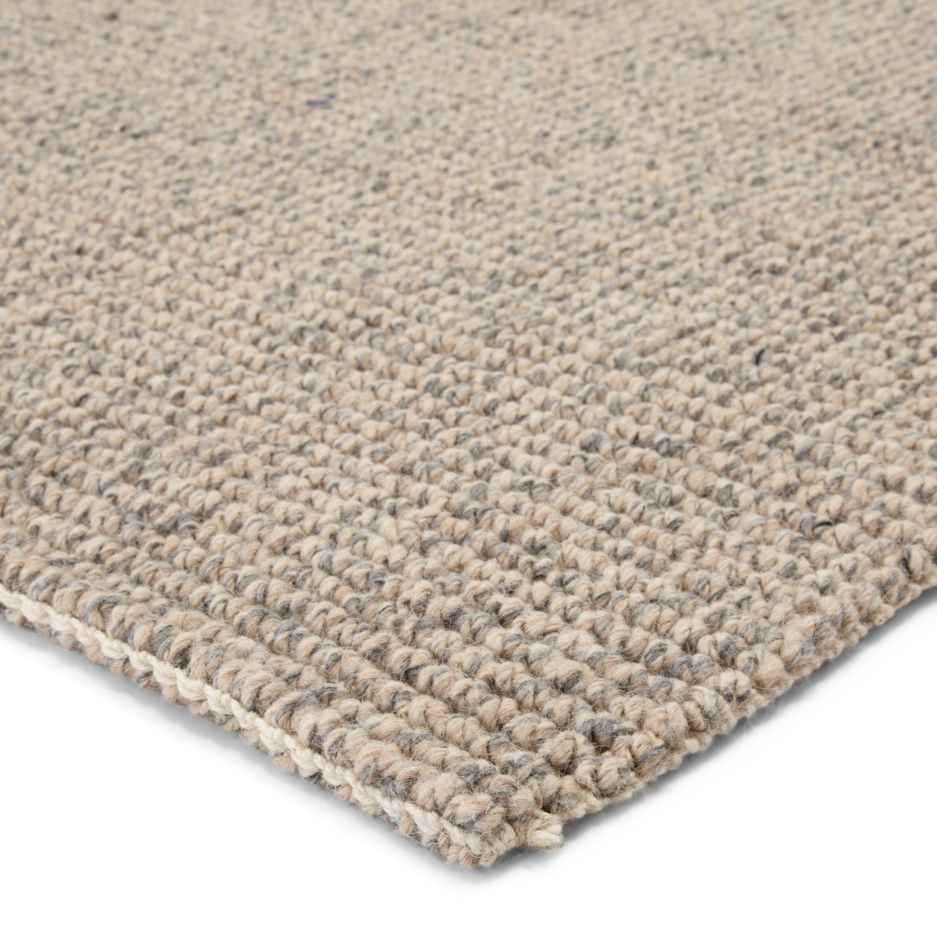 Chael Natural Solid Gray/ Beige Area Rug (10'X14') - Image 1