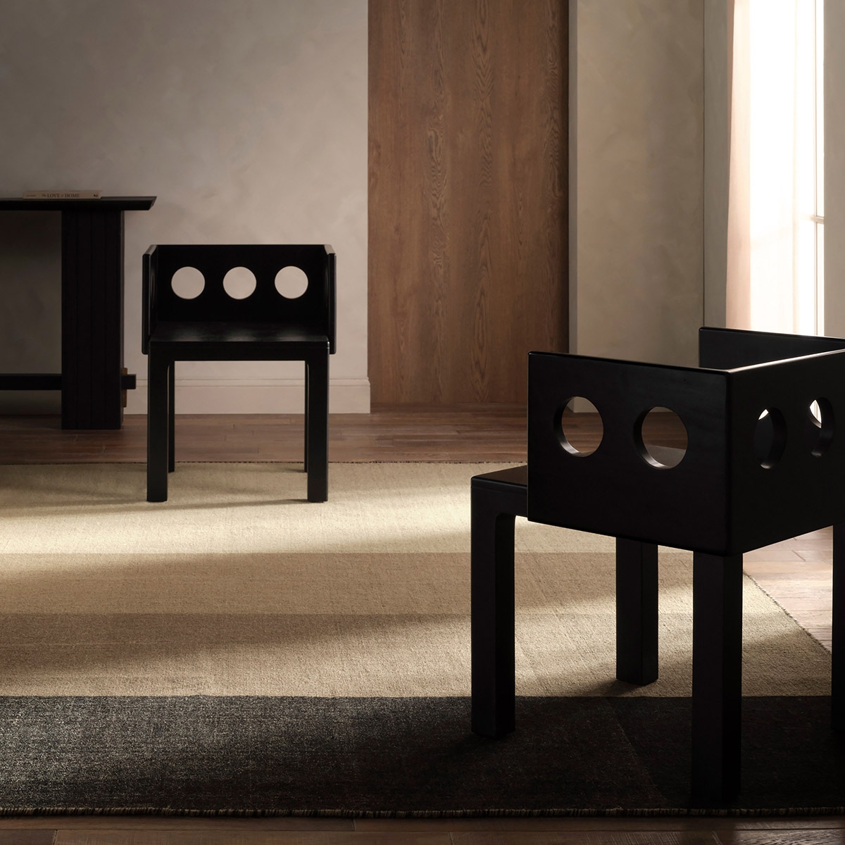 Ronin PLE02 Handmade Geometric Tan and Black Area Rug (8'6"x11'6") - Image 5