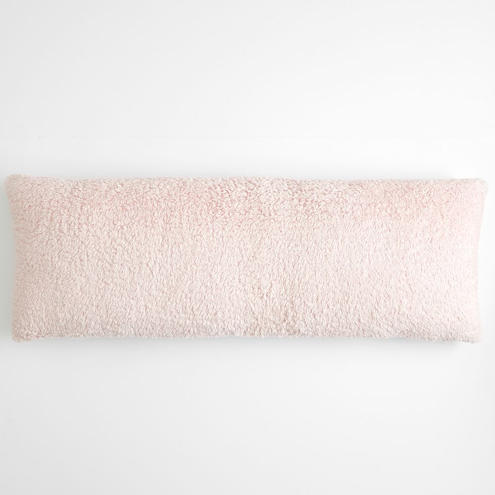 Cozy Huggable Recycled Sherpa Pillow, One Size, Powdered Blush - Image 0