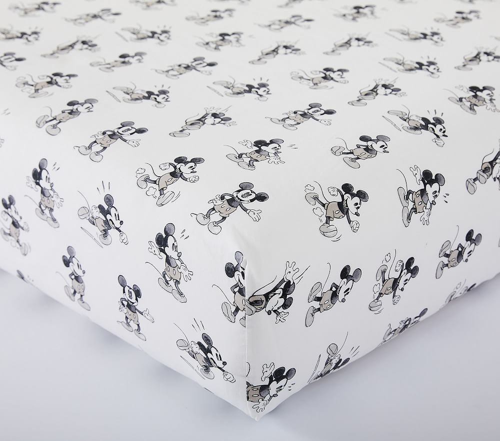 Disney Mickey Mouse Organic Crib Fitted Sheet, Multi - Image 0