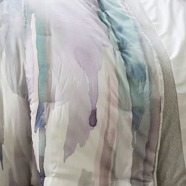 west elm x pbt Watercolor Wash Comforter, Full/Queen, Multi - Image 3