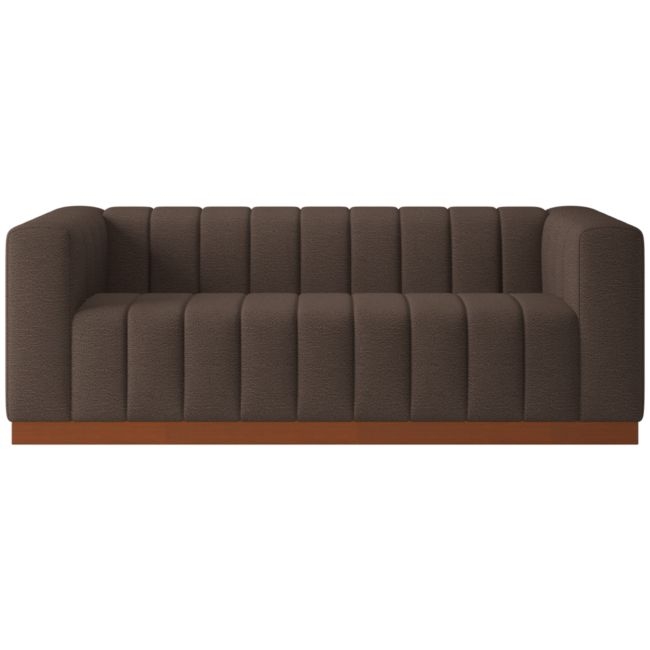 Forte 81" Curious Java Sofa with Walnut Base - Image 0