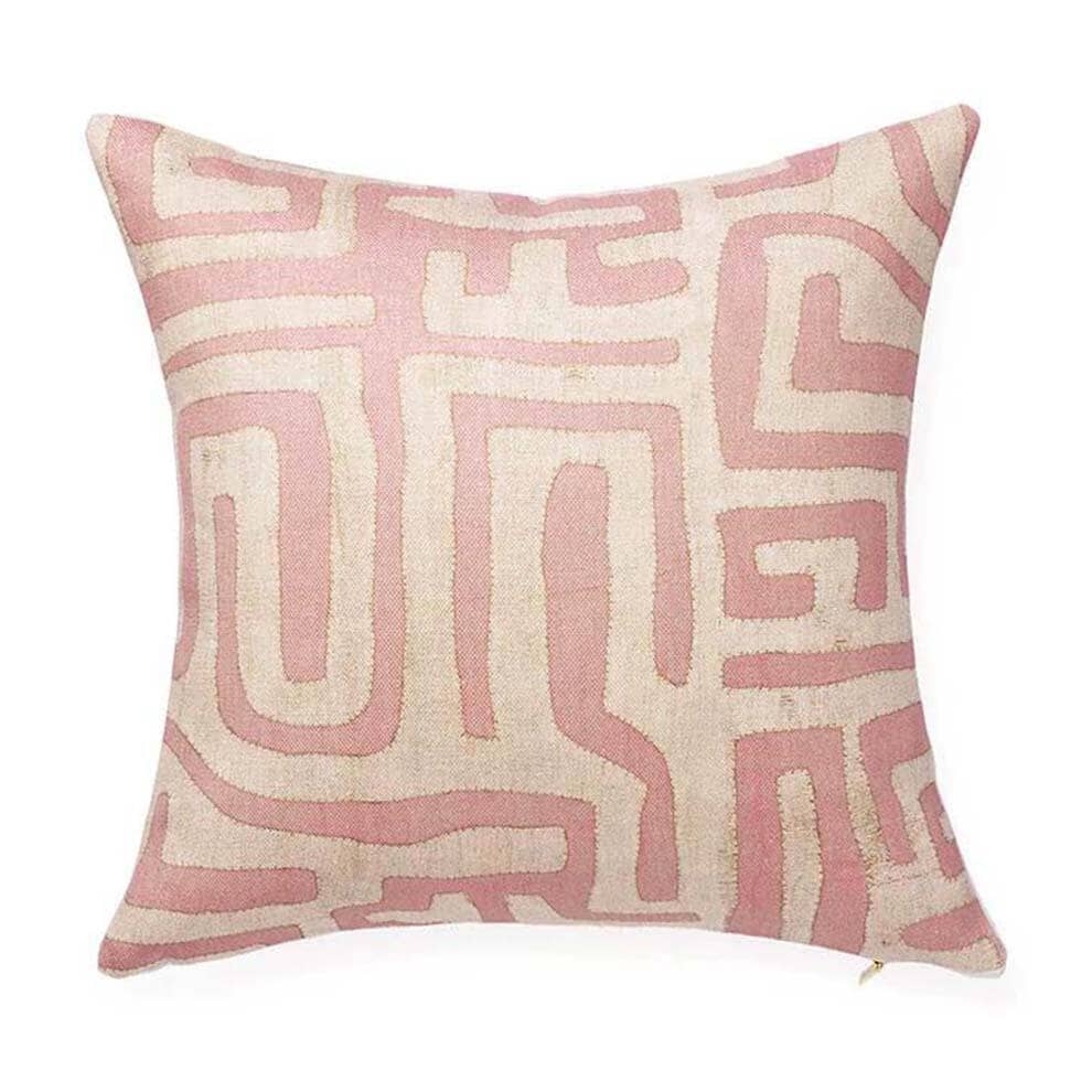 Terracotta Classic Kuba Cloth Pillow - Image 0