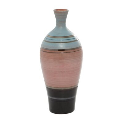2 Piece Flarence Brown/Black/Gray Ceramic Table Vase Set - Image 0