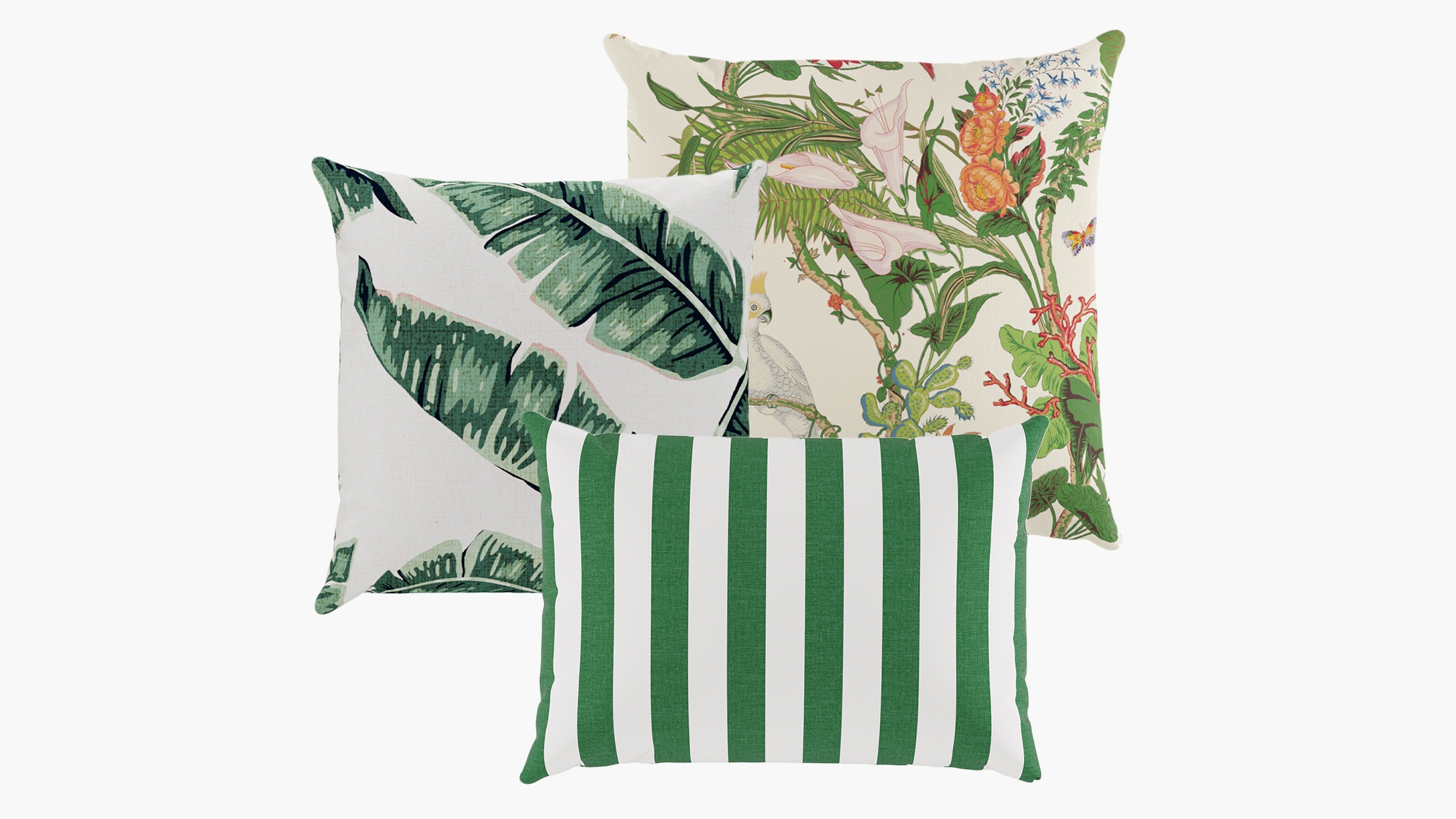 Tropical Oasis Outdoor Pillow Set - Image 1