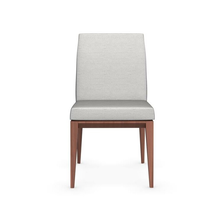 Calligaris Bess Low Upholstered Dining Chair with Wooden Legs - Image 0