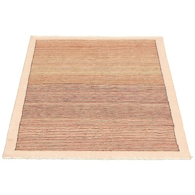 One-of-a-Kind Selda Hand-Knotted 2010s Ziegler Beige/Brown 4' x 6' Wool Area Rug - Image 0