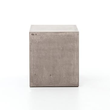 Angled Concrete Side Table, Gray Concrete - Image 2