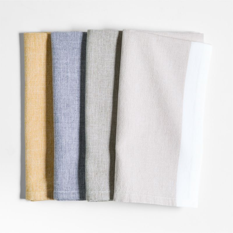 Mercer Saffron Yellow Organic Cotton Dinner Napkin - Image 1