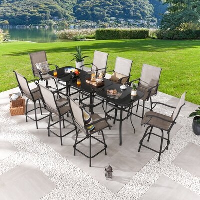 Percy Square 8 - Person 31.5" Long Bar Height Dining Set - Image 0