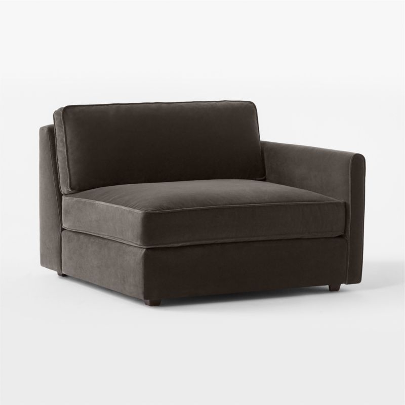 Malea Charcoal Grey Performance Fabric Right-Arm Chair - Image 2
